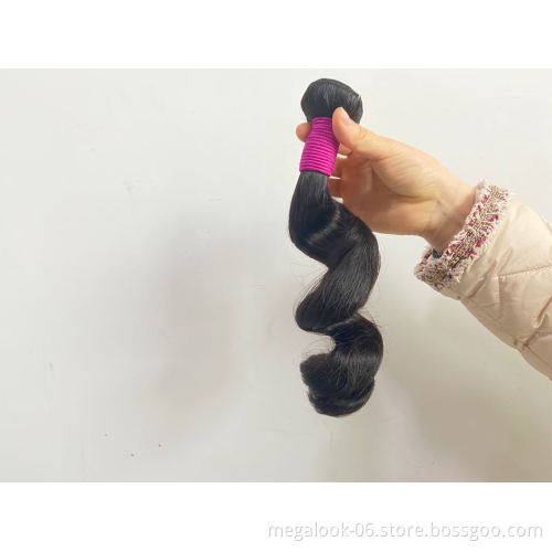 Megalook Discounts Unprocessed Virgin Hair, Human Hair Extension, Peruvian Virgin Hair Loose Wave